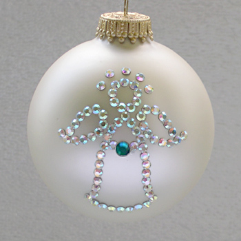 December Angel Blue Zircon Birthstone Ornament