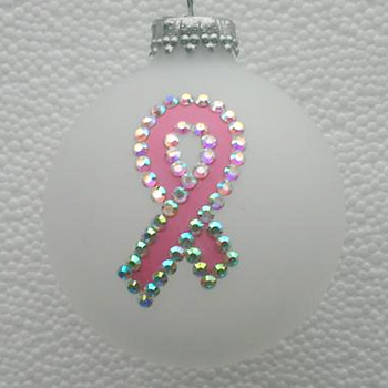Breast Cancer Awareness Pink Ribbon Ornament