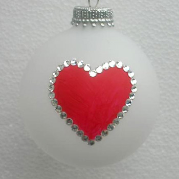 Poker and Bridge Playing Cards Suit of Hearts Ornament