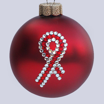 Aids Awareness Red Ribbon Ornament