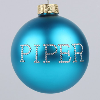 Teal Personalized Ornament