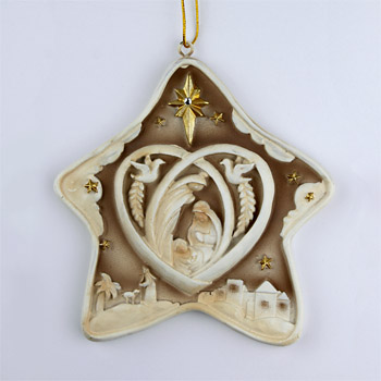 Nativity Star Ornament