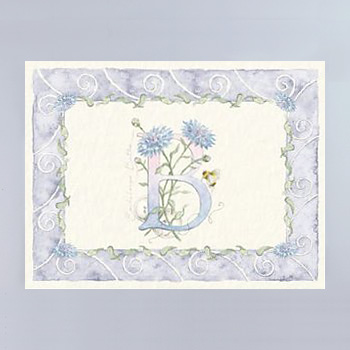 Wellspring Floral Initial Notecards